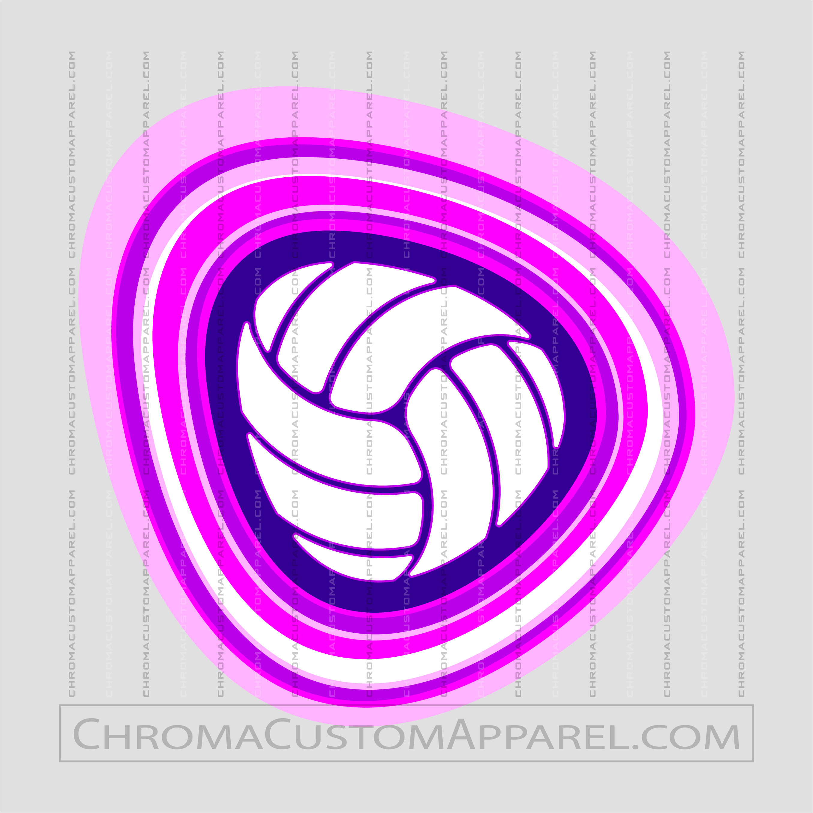 Pink Volleyball Logo | Vector Clip Art | AI JPG EPS PNG